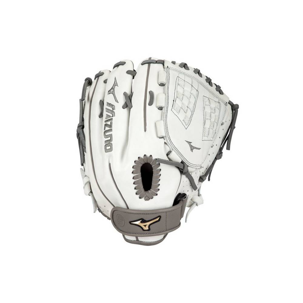 Mizuno Prime Elite Pitcher/Outfield Fastpitch 12.5" - Bayan Eldiven - Beyaz/Gri Türkiye (AGPKEU-975)